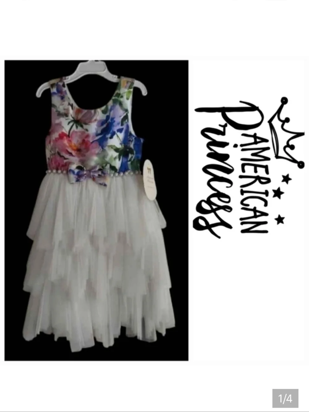 NWT American Princess Tiered Special Occasion Dress ~6X/7